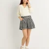 LIZ LISA Houndstooth Culottes Hot