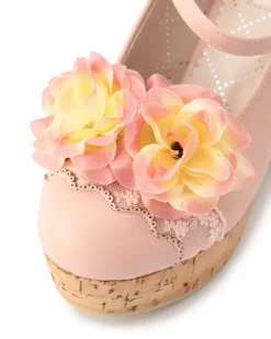 LIZ LISA Rose Wedge Pumps New