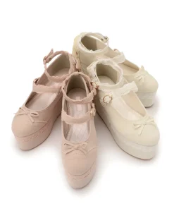 LIZ LISA Velour Lace-Up Platform Shoes Online