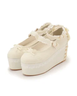 LIZ LISA Velour Lace-Up Platform Shoes Online