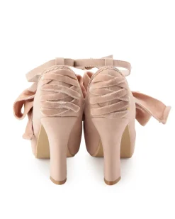 LIZ LISA Velour Ribbon Pumps Best