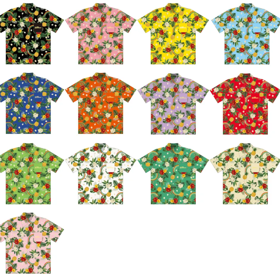 Tops>Love Live! Nijigasaki High School Idol Club 7th Live! NEW TOKIMEKI LAND Aloha-Style Shirt