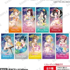 Love Live! School Idol Festival Aqours Water Essence Ver. Trading Ticket-Style Sticker Collection Complete Box Set Hot
