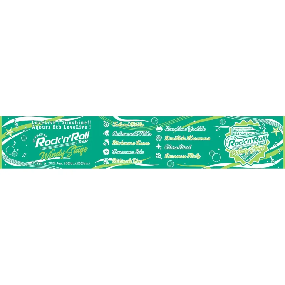 Love Live! Sunshine!! Aqours 6th LoveLive! ~KU-RU-KU-RU Rock 'n' Roll TOUR~<WINDY STAGE> Muffler Towel Outlet