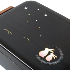 Maki-e Rabbit Wide Bento Box Sale