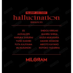 Milgram LIVE EVENT hallucination Ver. Official T-Shirt Unisex Outlet