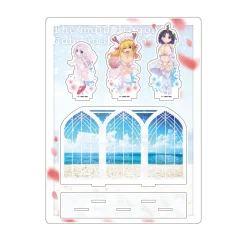Other Goods>Miss Kobayashi's Dragon Maid Acrylic Diorama Tohru & Kanna & Elma: Swimsuit Wedding Ver.
