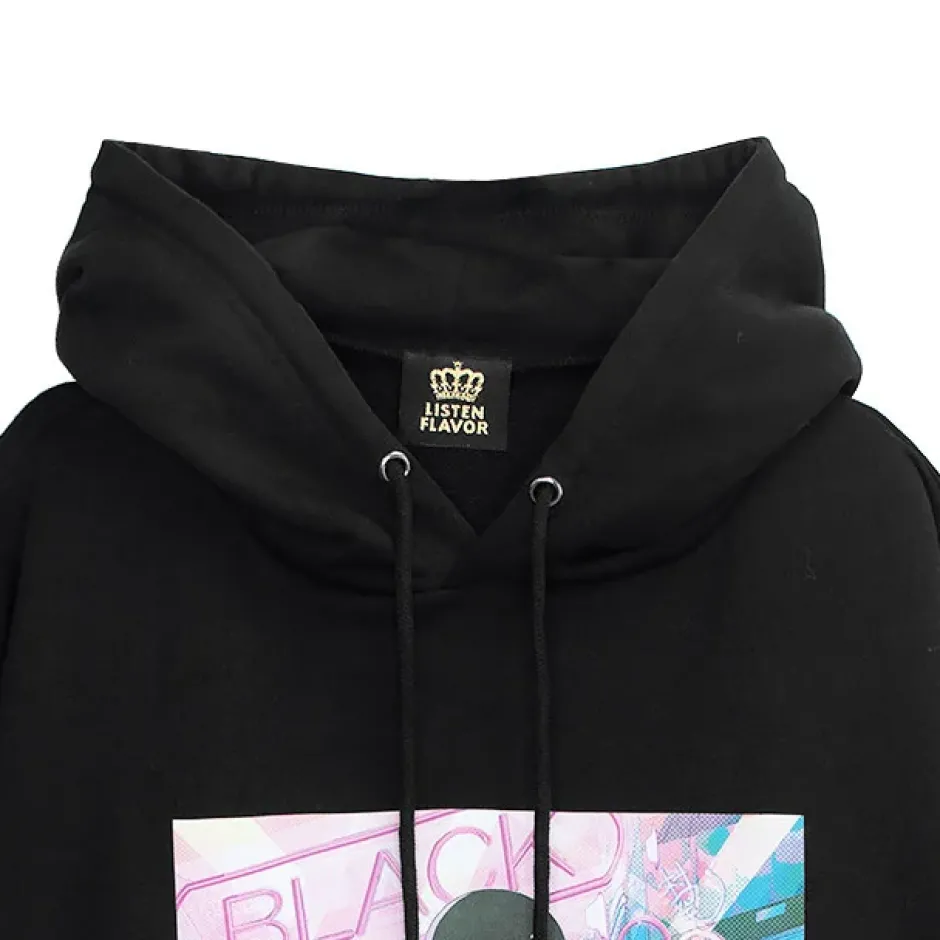 murakaruki x LISTEN FLAVOR Zip Sleeve Hoodie Black Hot