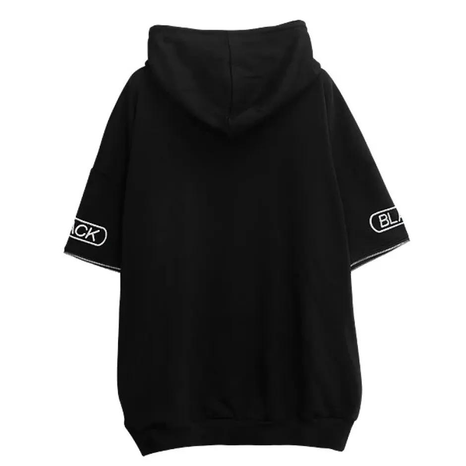 murakaruki x LISTEN FLAVOR Zip Sleeve Hoodie Black Hot