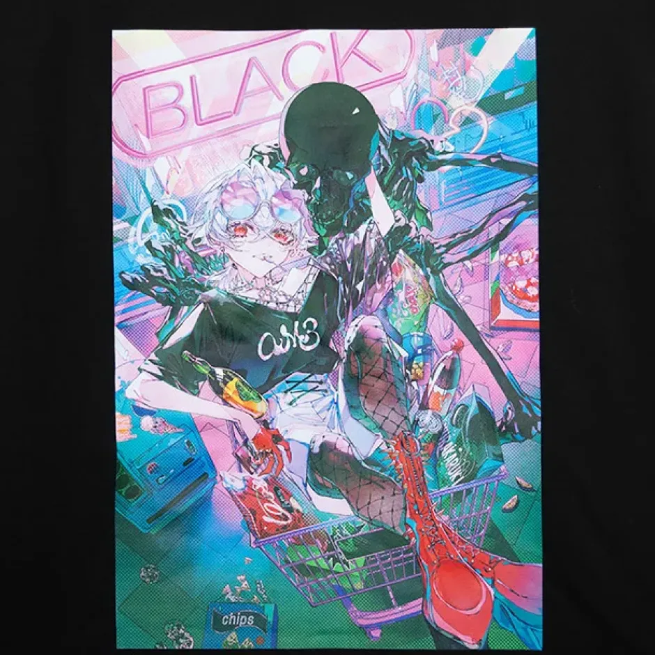 murakaruki x LISTEN FLAVOR Zip Sleeve Hoodie Black Hot