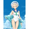 Mushoku Tensei: Jobless Reincarnation II W Suede B2 Tapestry Sylphiette: Marine Sailor Swimsuit Ver. Hot