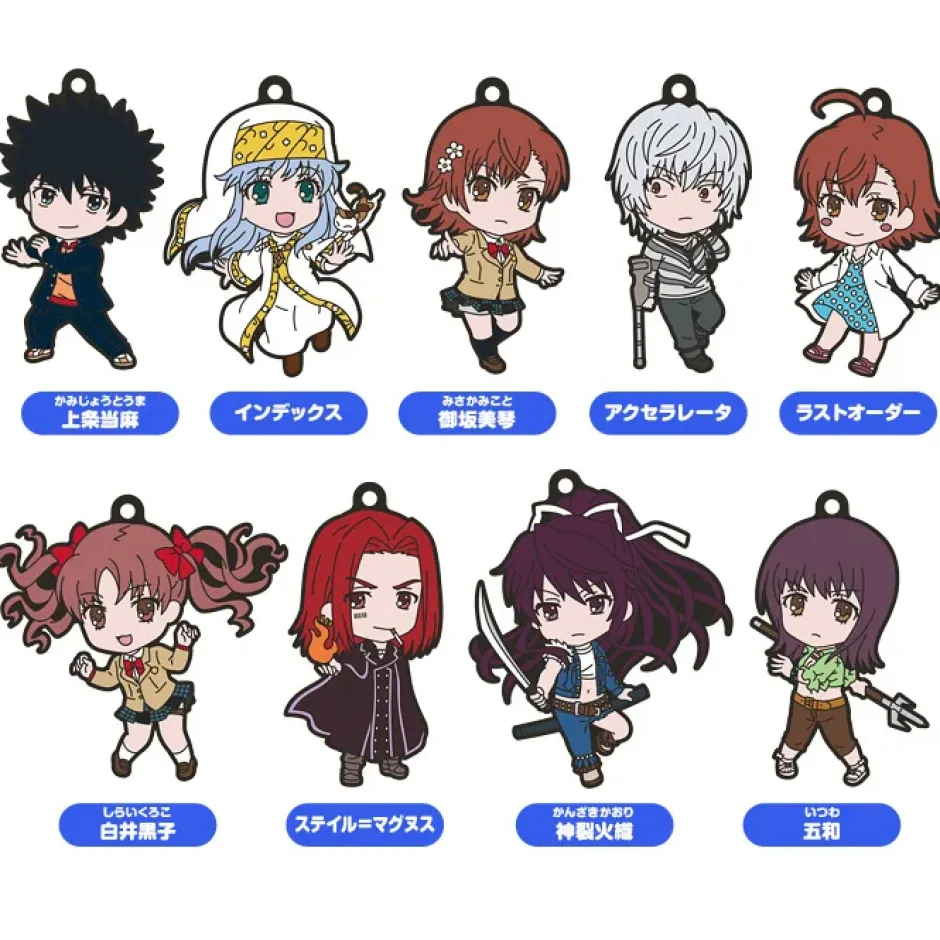 Collectable Toys>Nendoroid Plus: A Certain Magical Index III Collectible Rubber Keychains Box Set