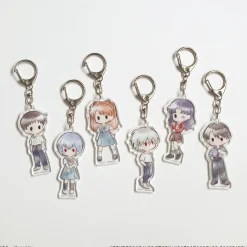 Neon Genesis Evangelion Retro Style Acrylic Keychain Box Set Clearance