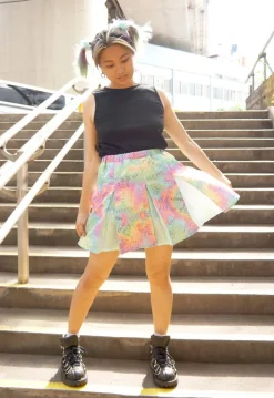 NUEZZZ Rough Sketch All-Over Print Cheer Skirt