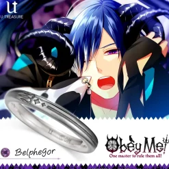 Jewelry & Hair Accessories>Obey Me! Belphegor Silver Ring