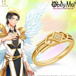 Jewelry & Hair Accessories>Obey Me! Yellow Gold-Coated Silver Ring of Light