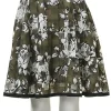 OLIVE des OLIVE Rose Pattern Sheer Check Skirt Discount