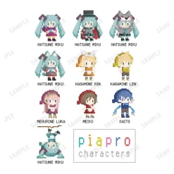 Piapro Characters One Night Jinro Collaboration: Pixel Art Ver. Back Print Men's T-Shirt Clearance