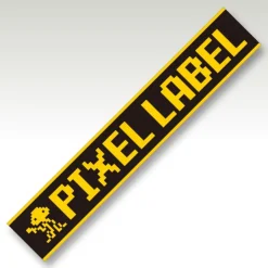 Pixel Label Yellow Muffler Towel Discount