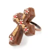 Q-pot. Parlor Cross Chocolat Ring New