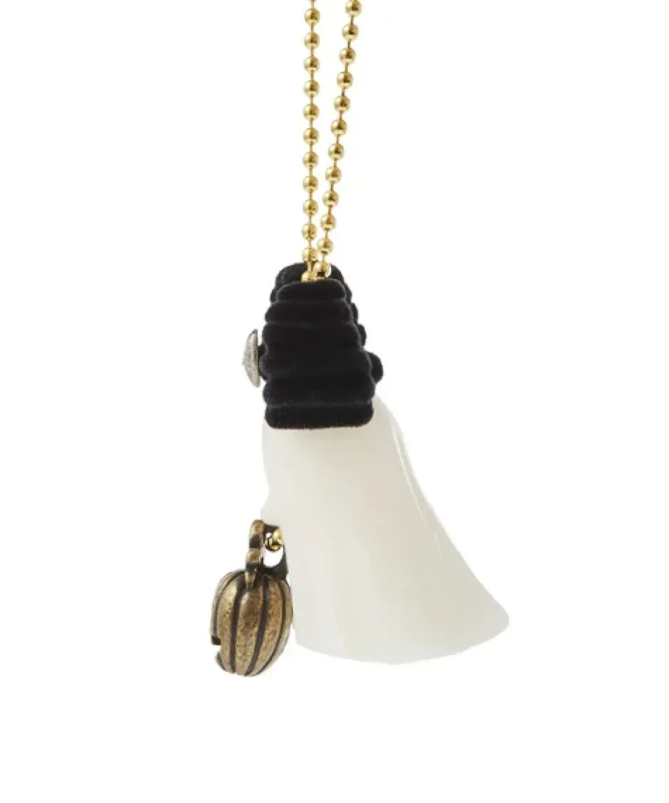 Jewelry & Hair Accessories>Q-pot. Petit Ghost Sheets Necklace / Black Bat Charm / Jack-o-lantern Charm Set