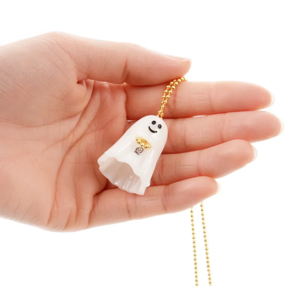 Jewelry & Hair Accessories>Q-pot. Petit Ghost Sheets Necklace / Black Bat Charm / Jack-o-lantern Charm Set