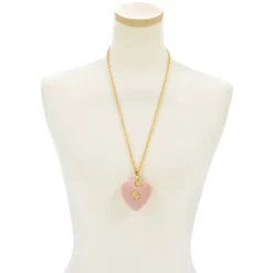 Q-pot. x Q-pid. Melty Heart Pink Necklace