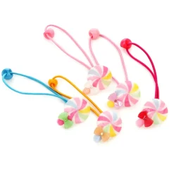 Jewelry & Hair Accessories>Rainbow Lollipop Hair Tie Set