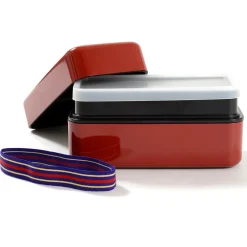 Red Maki-e Cherry Blossom 2-Tier Bento Box New