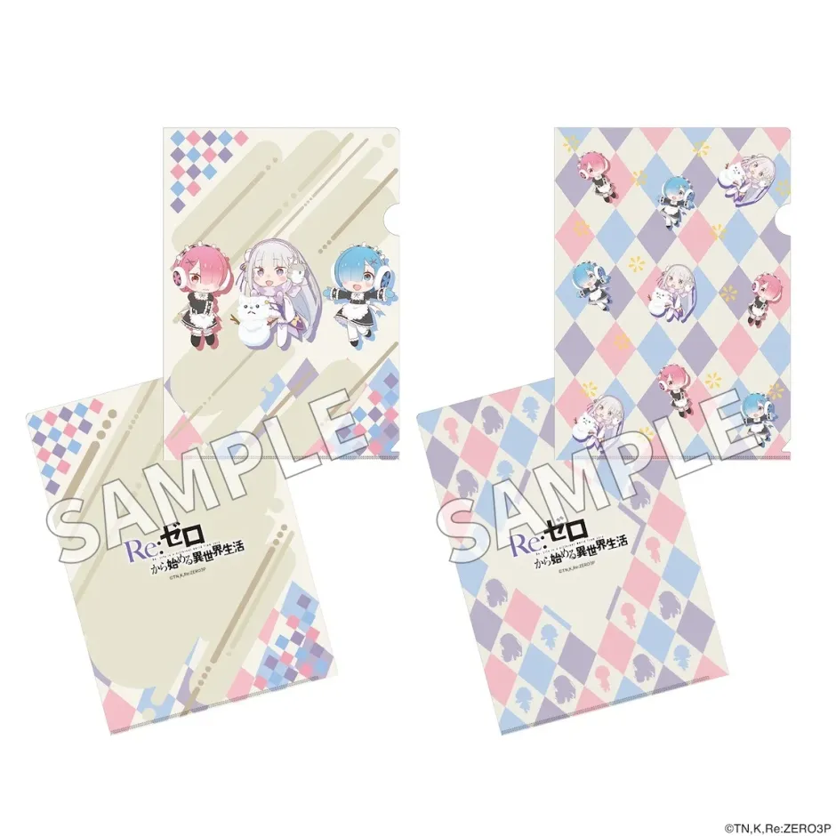 Other Stationery>Re:Zero -Starting Life in Another World- Mini-Character Clear File Set Winter Ver.