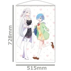 Tapestries>Re:Zero -Starting Life in Another World- B2 Tapestry Emilia & Rem Ver. 2