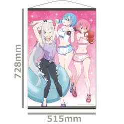 Tapestries>Re:Zero -Starting Life in Another World- B2 Tapestry Emilia & Rem & Ram