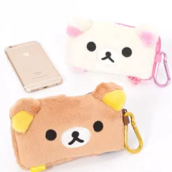 Smartphone Cases>Rilakkuma Face Plush Smartphone Pouches