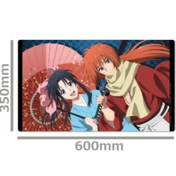 Rurouni Kenshin Kyoto Disturbance Character Rubber Mat Kenshin Himura & Kaoru Kamiya New