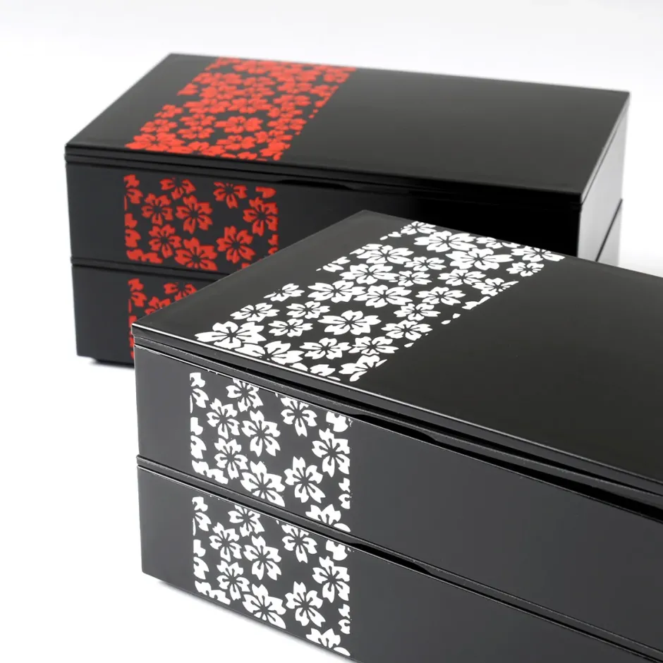 Bento Containers>Sakurako Square 2-Tier Bento Box
