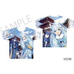 Tops>Snow Miku x Hirohako Full Graphic T-shirt Hirosaki Art by Yuuki Suzu