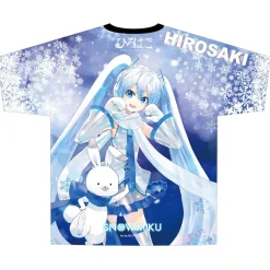 Tops>Snow Miku x Hirohako Full Graphic T-Shirt (Art by KEI)