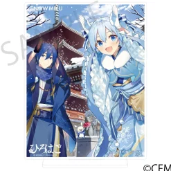Snow Miku x Hirohako Silver-backed Acrylic Plate Hirosaki Art by Yuuki Suzu Sale