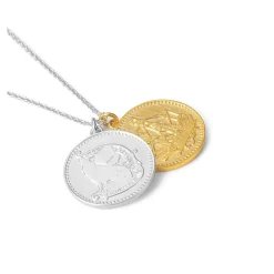 Jewelry & Hair Accessories>Spice and Wolf Jyuu Ayakura Illustration Coin Necklace