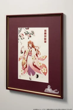 Spice and Wolf Wolf Beauty with Cherry Blossoms Holo Ukiyo-e Woodblock Print
