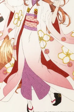 Spice and Wolf Wolf Beauty with Cherry Blossoms Holo Ukiyo-e Woodblock Print