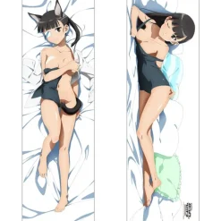 Strike Witches: Road to Berlin 501st Joint Fighter Wing 2-Way Tricot Dakimakura Pillow Cover Mio Sakamoto Discount
