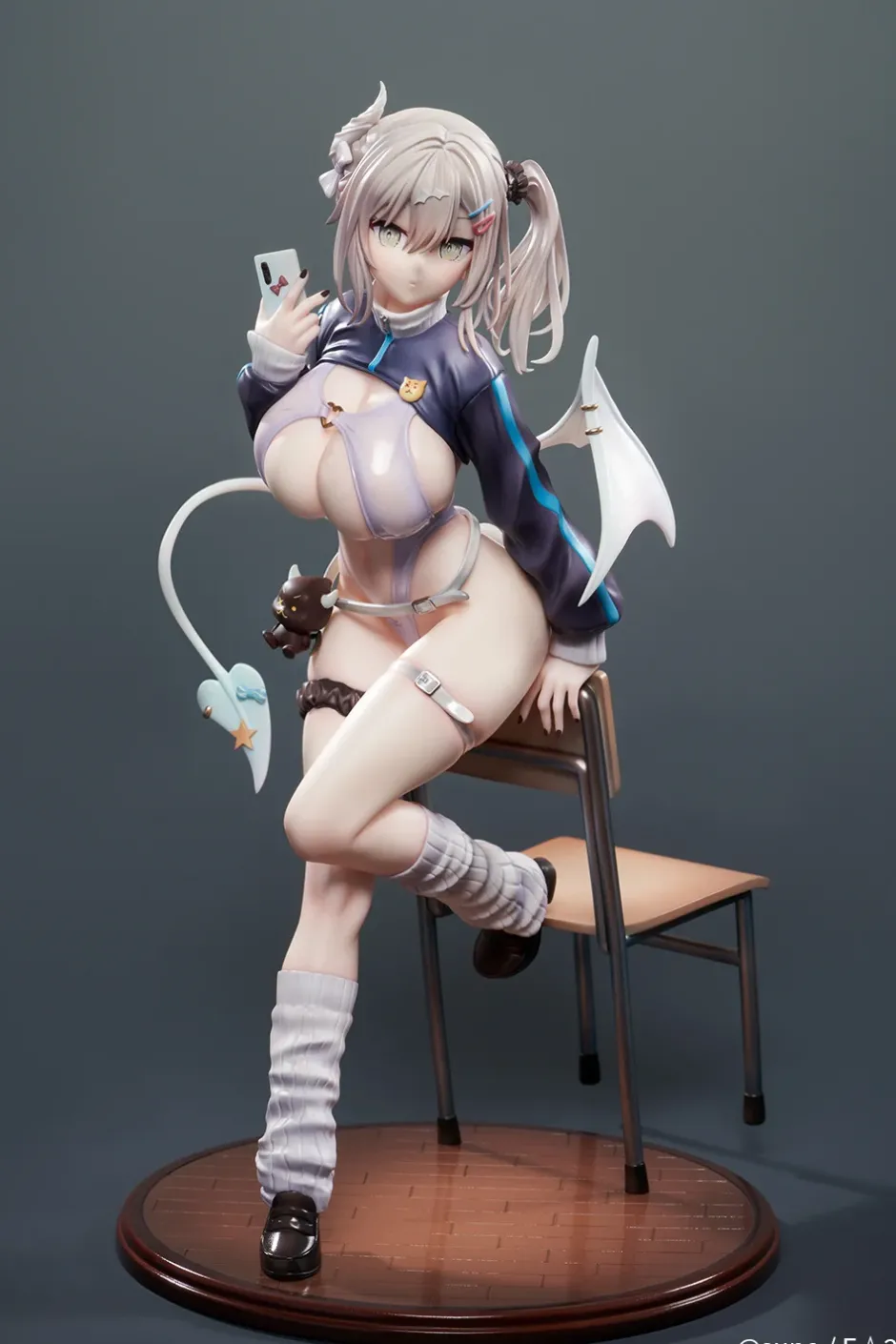 Bishoujo Figures|Scale Figures>sune Illustration Silent Gal Succubus Yuki Shinomiya 1/6 Scale Figure w/ Bonus: Clear Bookmarks & Printed Sign Shikishi