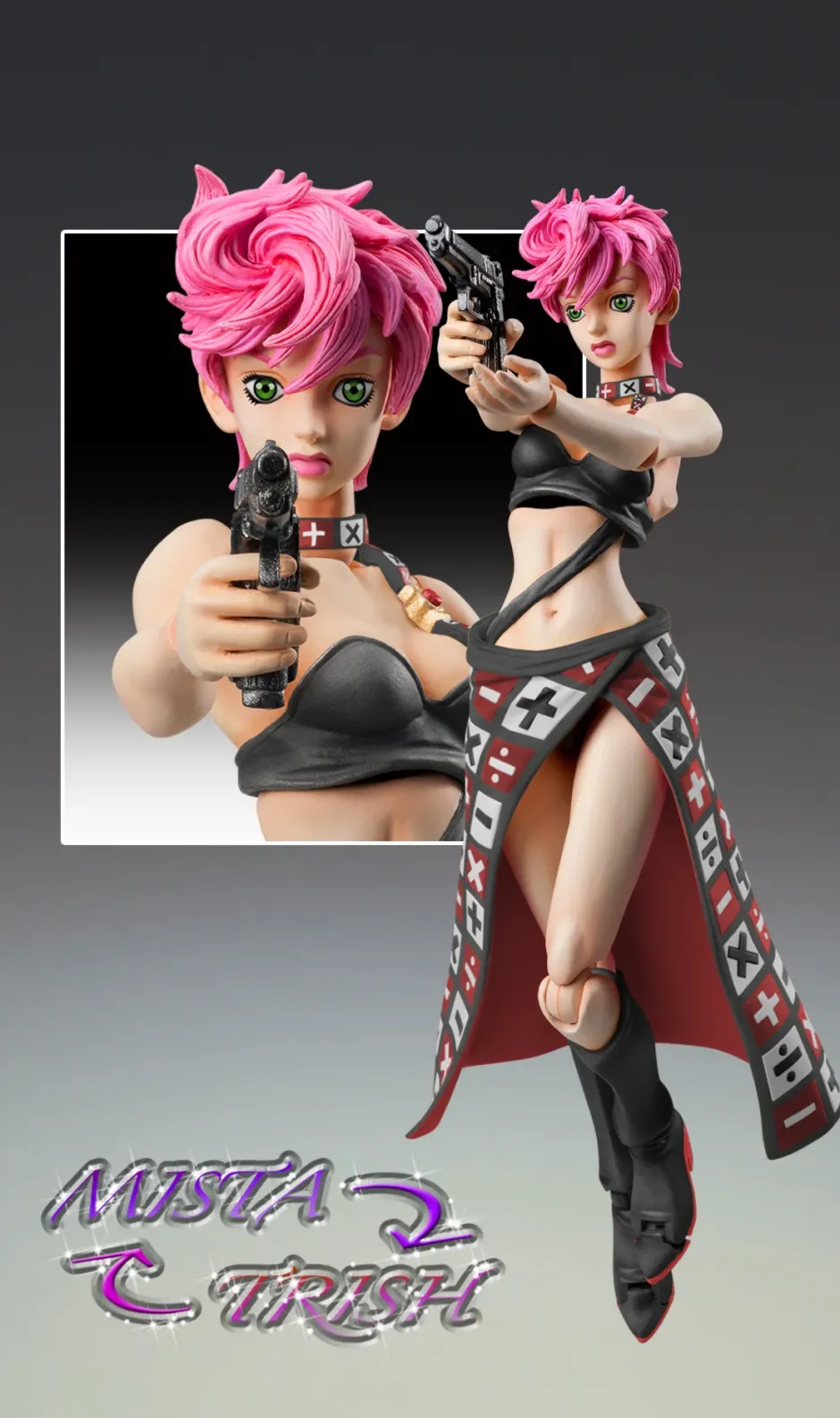 Action Figures>Super Action Statue JoJo's Bizarre Adventure Part 5 Trish Una Ver. Black