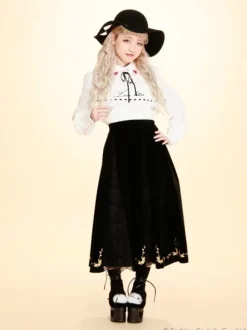 Swankiss Frame Embroidered Long Skirts Hot