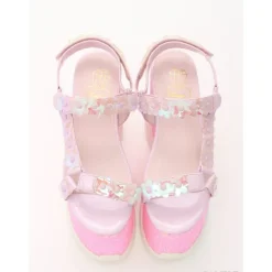 Swankiss Lamé Flower Sandals Hot