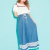 Swankiss Rose Denim Gaucho Pants Best