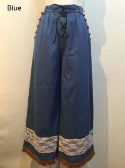 Swankiss Rose Denim Gaucho Pants Best