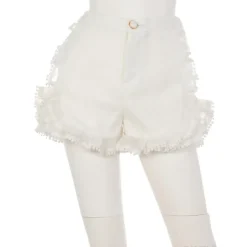Swankiss Ruffled Organdy Shorts New