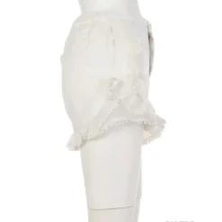Swankiss Ruffled Organdy Shorts New